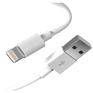 Bubble 3.4A iPhone Charging Cable – USB-A to Lightning Fast Charging Cord, Durable PVC, 1 Meter, High-Speed iOS Cable for iPhone, iPad – White