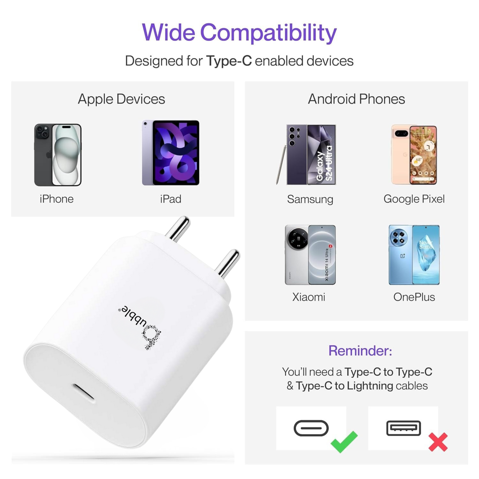 bubble 30w watt pd c type charger bubble 30w watt pd c type charger